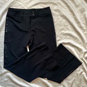 Q.U.E Vintage Black Pants with Sequin Side Detailing